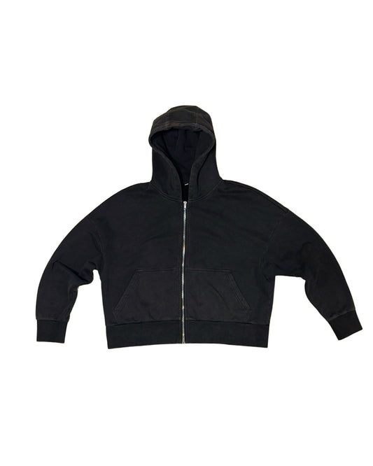 Faded Black Double Zip