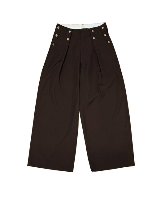 Pleated Button Trouser