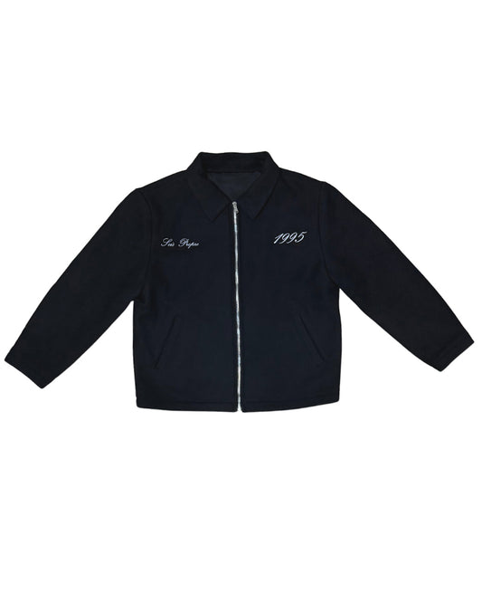 Sois Propre Dark Wool Zipper Jacket